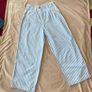 Urban Outfitters Blue and White striped high waisted pants.